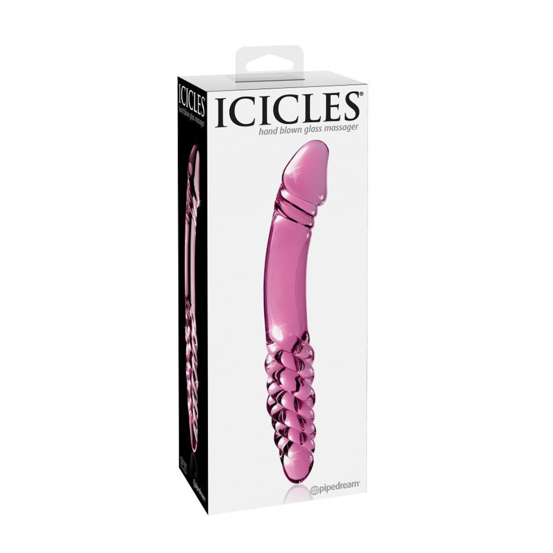 Dildo In Vetro Soffiato A Mano ICICLES NUMERO 57