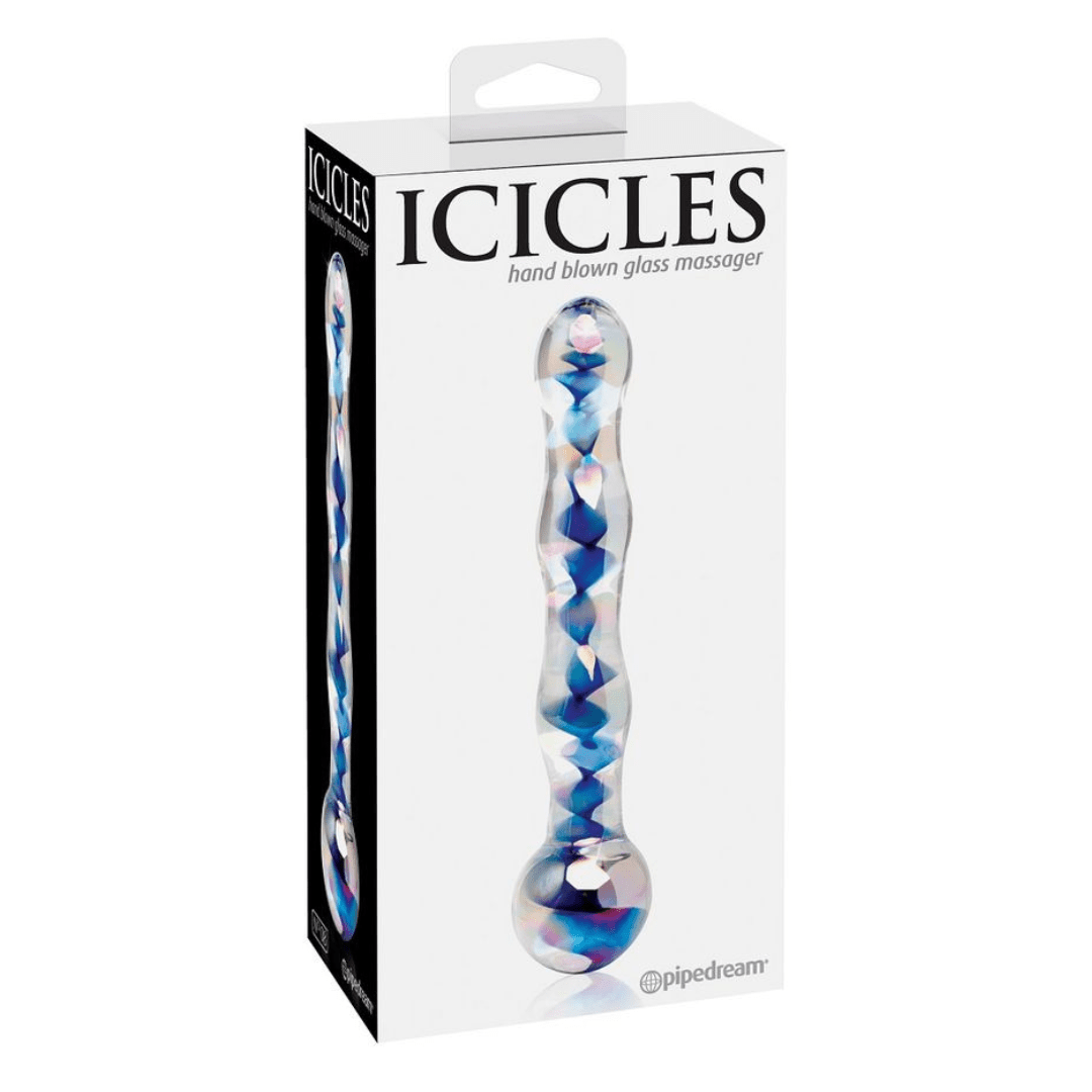 Dildo In Vetro Soffiato A Mano ICICLES NUMERO 8