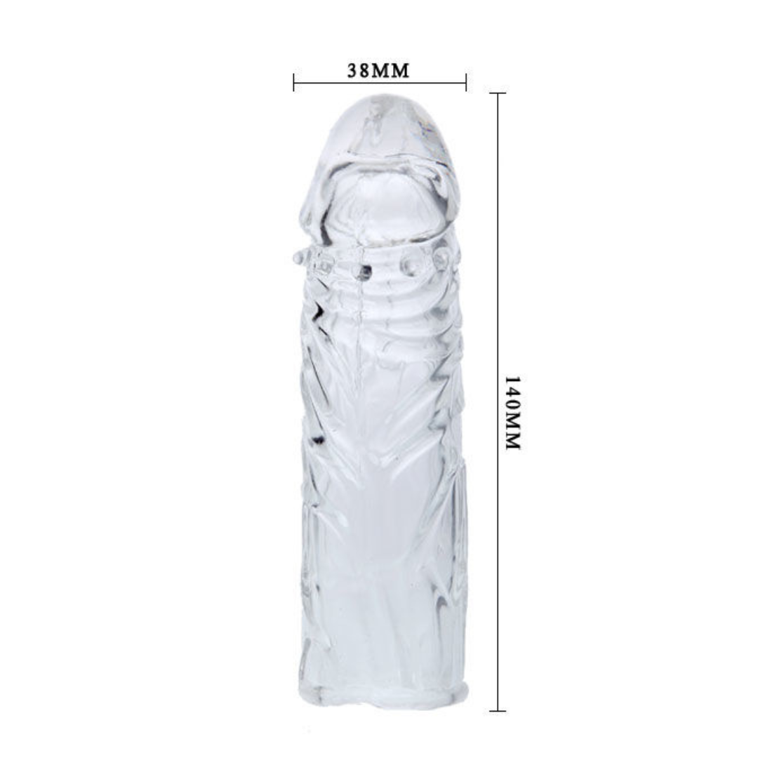 Guaina per il pene con texture realistica 13 cm