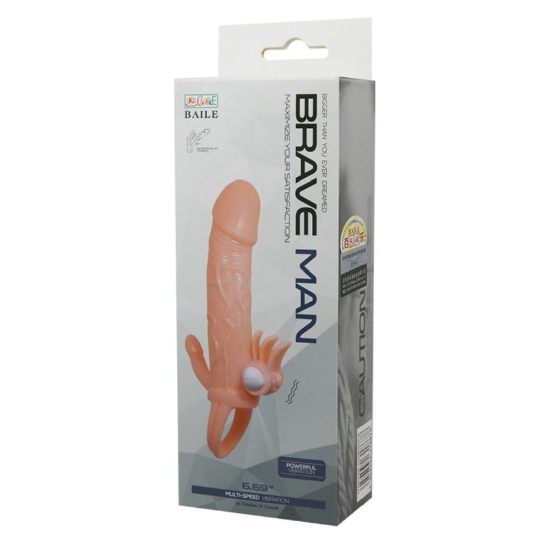 Guaina Per Il Pene Vibrante Con Stimolazione Anale e Vaginale 16,5 cm
