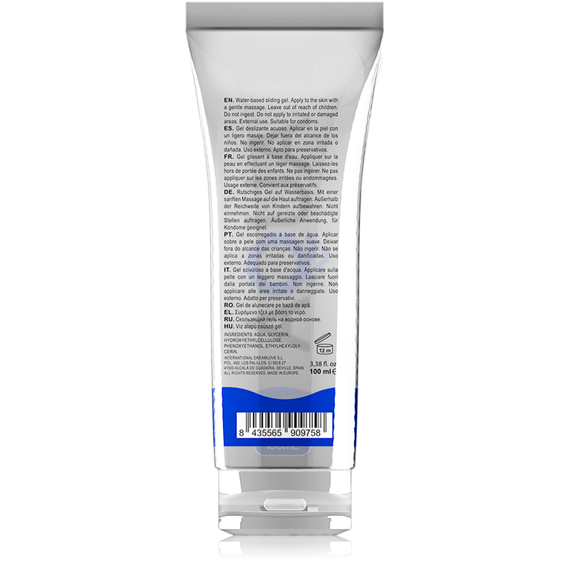 Lubrificante a base d'acqua inodore, trasparente e naturale