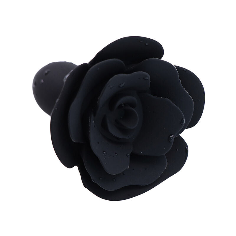 Plug Anale A Forma di Rosa In Silicone | Nero