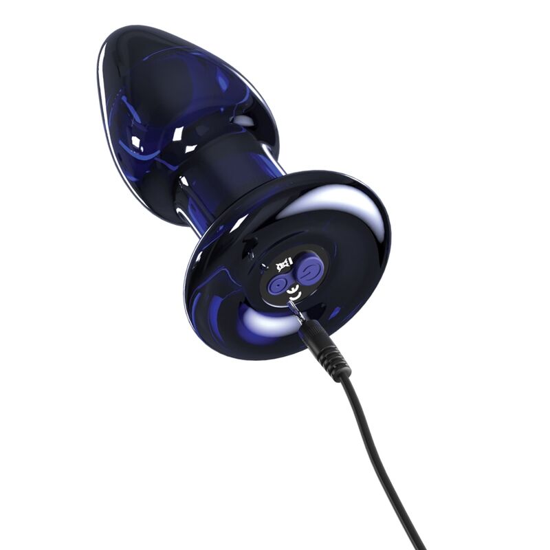 Plug Anale In Vetro Con Ventosa E Telecomando NUMERO 85