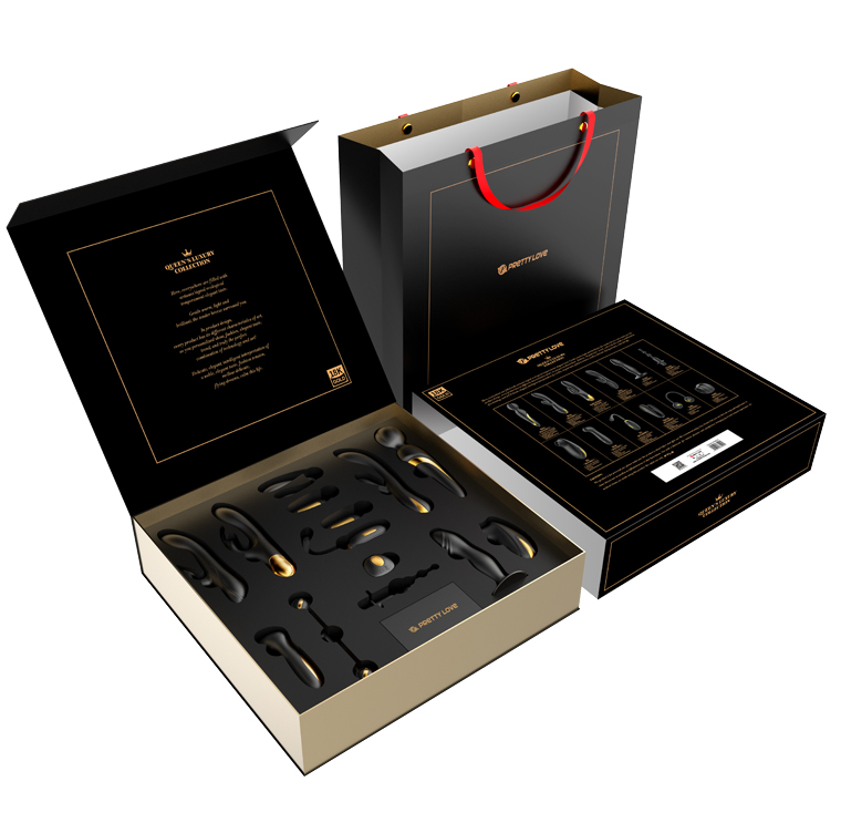 Regalo Luxury 12 Sex Toys Placcati In Oro
