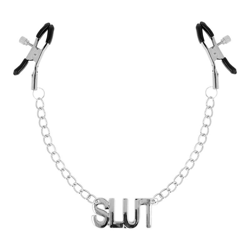Pinze per capezzoli con catene | Slut