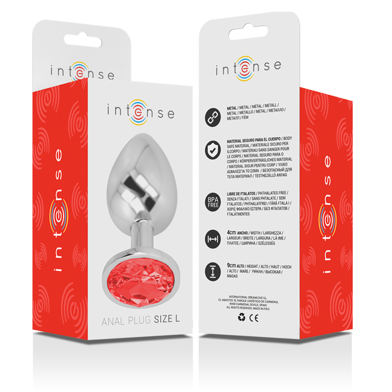 Plug Anale Con Diamante Rosso