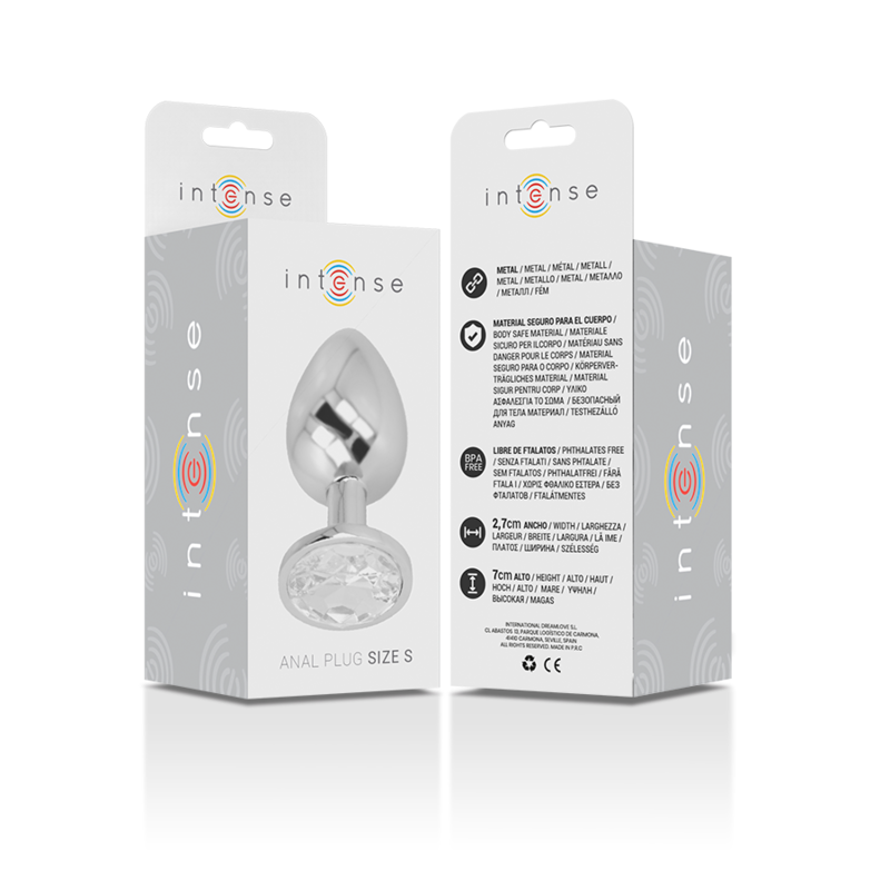 Plug Anale Con Diamante Argento