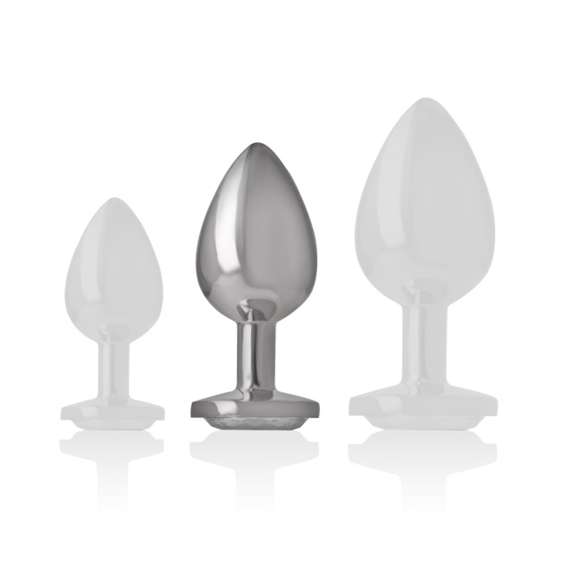 Plug Anale Con Diamante Argento