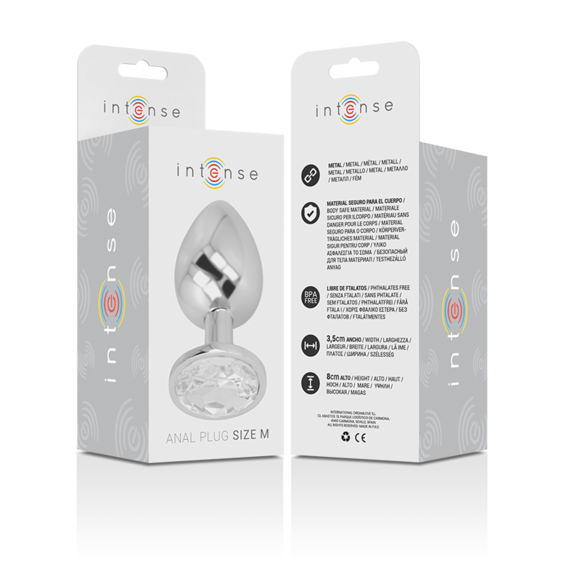 Plug Anale Con Diamante Argento