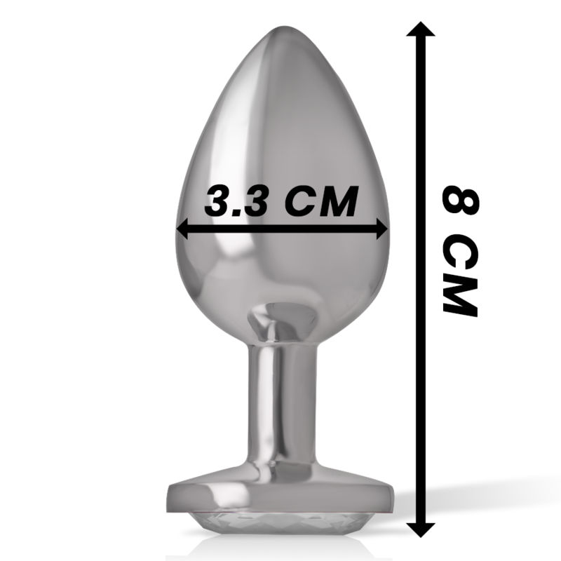 Plug Anale Con Diamante Argento