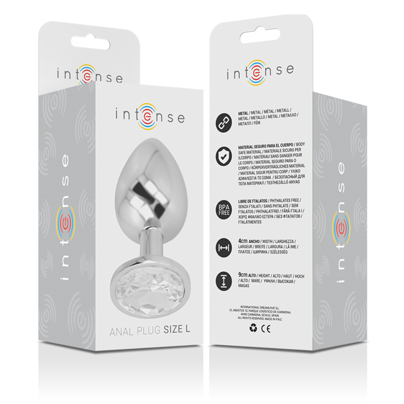Plug Anale Con Diamante Argento
