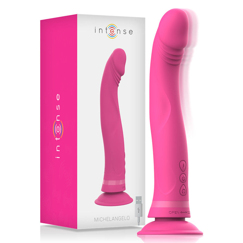 Michelangelo Dildo Vibratore In Silicone Rosa
