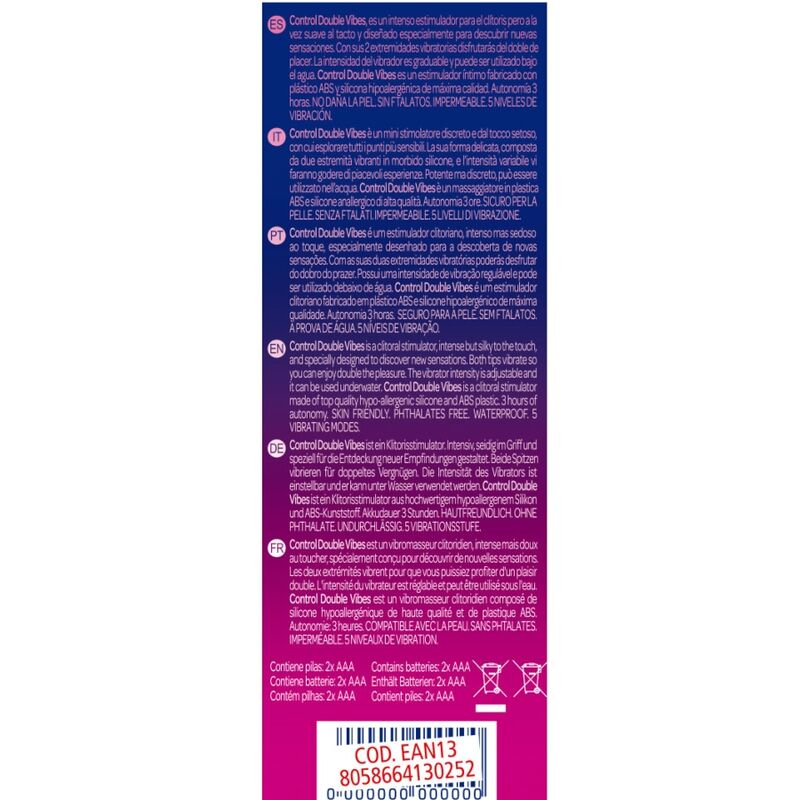 Double Vibes Vibratore Clitorideo Control