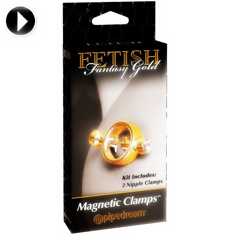 Pinze morsetti per capezzoli magnetici color oro