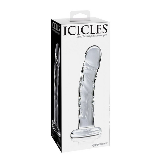 Dildo In Vetro Soffiato A Mano ICICLES NUMERO 62