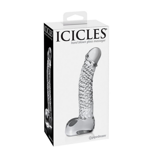 Dildo In Vetro Soffiato A Mano ICICLES NUMERO 61