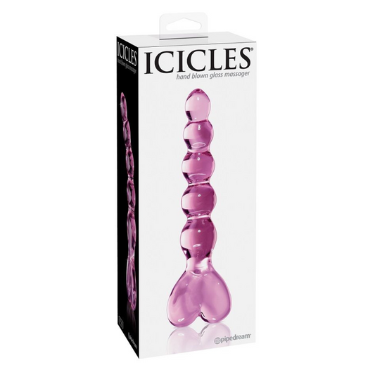 Dildo In Vetro Soffiato A Mano ICICLES NUMERO 43