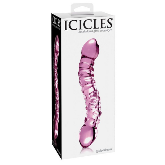 Dildo In Vetro Soffiato A Mano ICICLES NUMERO 55