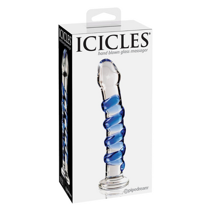 Dildo In Vetro Soffiato A Mano ICICLES NUMERO 05