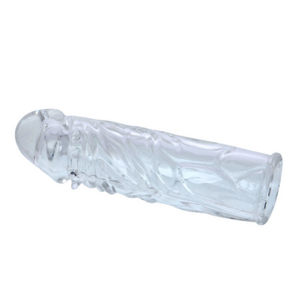 Guaina per il pene con texture realistica 13 cm