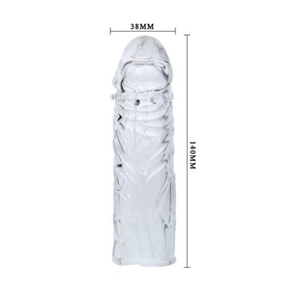 Guaina per il pene con texture realistica 13 cm