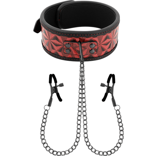 Pinze per capezzoli con collare bondage