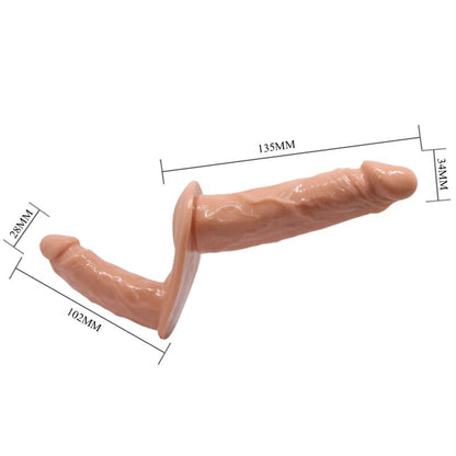 Pretty Love Doppio Dildo in TPR per Harness Con Ibragarura Regolabile