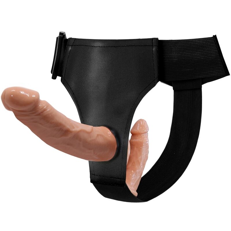 Pretty Love Doppio Dildo in TPR per Harness Con Ibragarura Regolabile