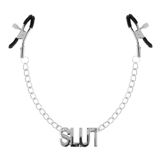 Pinze per capezzoli con catene | Slut