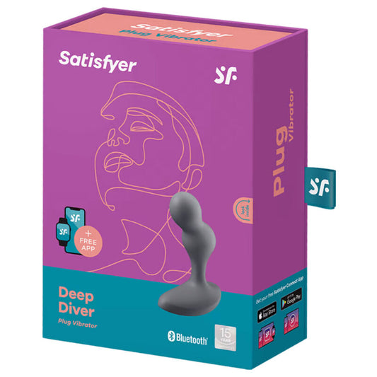 Deep Diver | Plug vibrante Grigio + app gratis