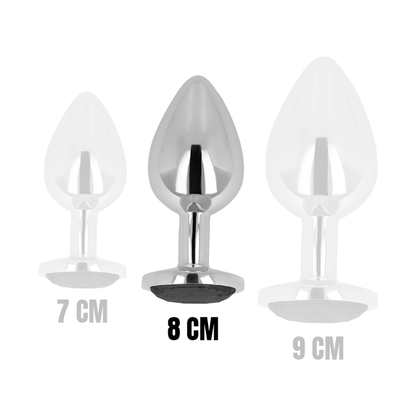 Plug anale in acciaio inossidabile, diamante esterno gioiello in 3 colori