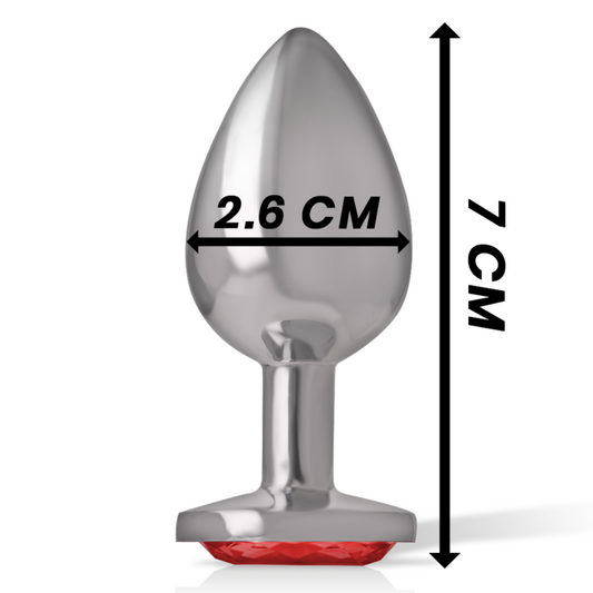 Plug Anale Con Diamante Rosso