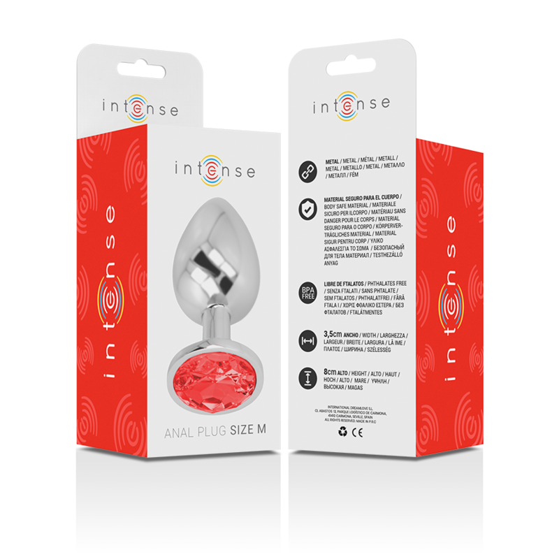 Plug Anale Con Diamante Rosso