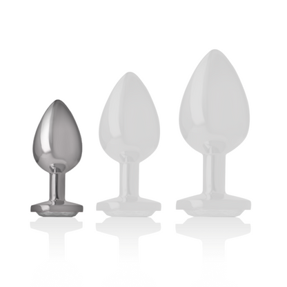 Plug Anale Con Diamante Argento