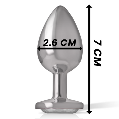 Plug Anale Con Diamante Argento
