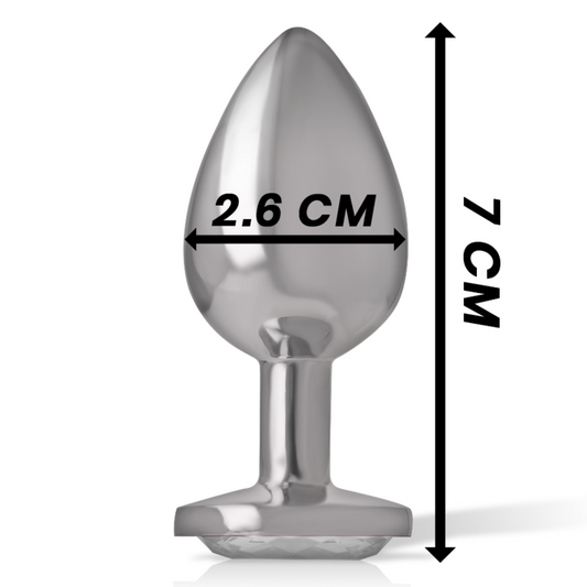 Plug Anale Con Diamante Argento