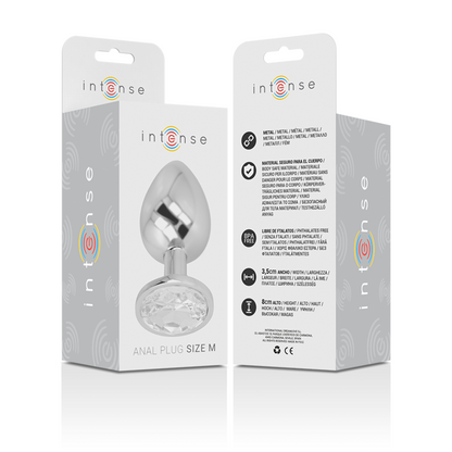 Plug Anale Con Diamante Argento