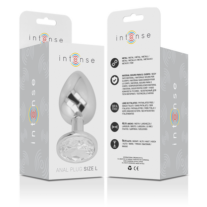 Plug Anale Con Diamante Argento