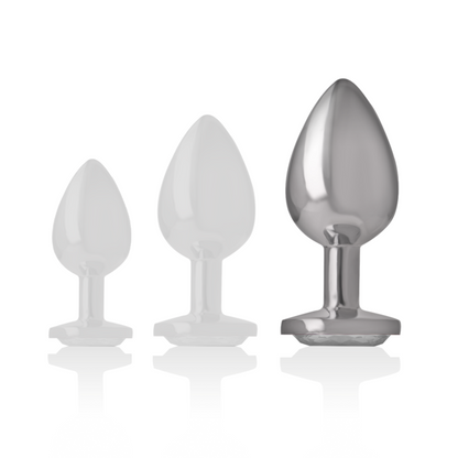 Plug Anale Con Diamante Argento