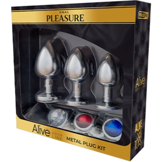 ALIVE - Kit 3 plug anali in metallo