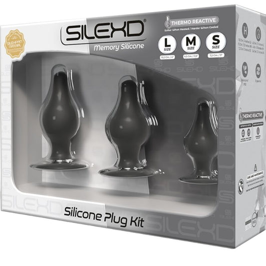 Kit Plug Anale in Silicone Premium S/M/L