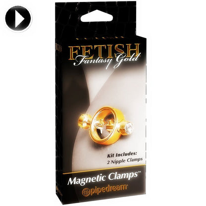 Pinze morsetti per capezzoli magnetici color oro
