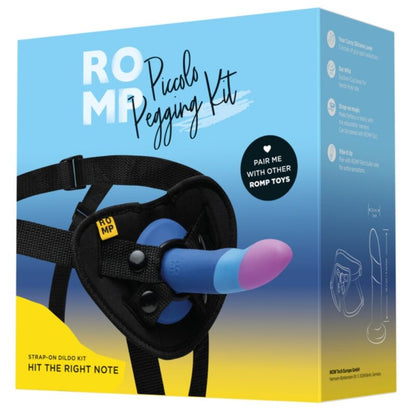 ROMP KIT - Piccolo Harness con Dildo in Silicone Tricolore 14 cm