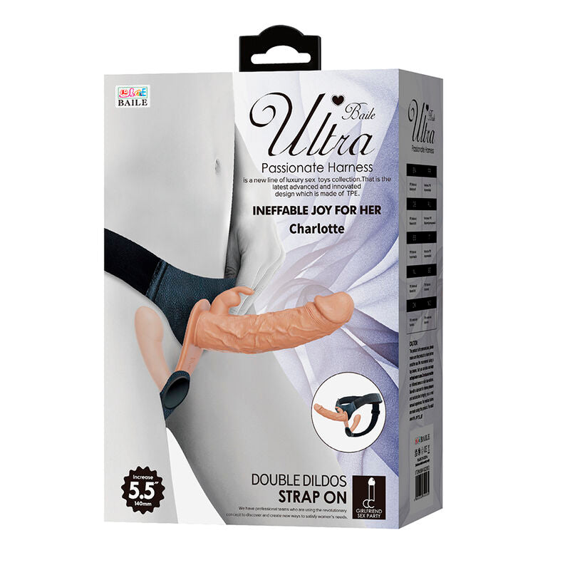 Harness per Doppia Penetrazione con Dildo Cavo in TPE