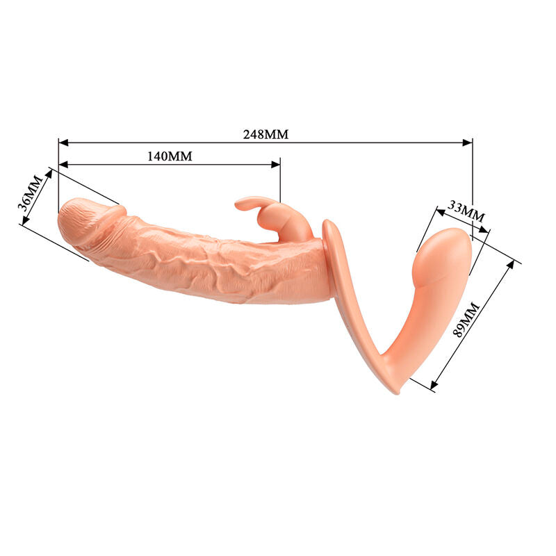 Harness per Doppia Penetrazione con Dildo Cavo in TPE