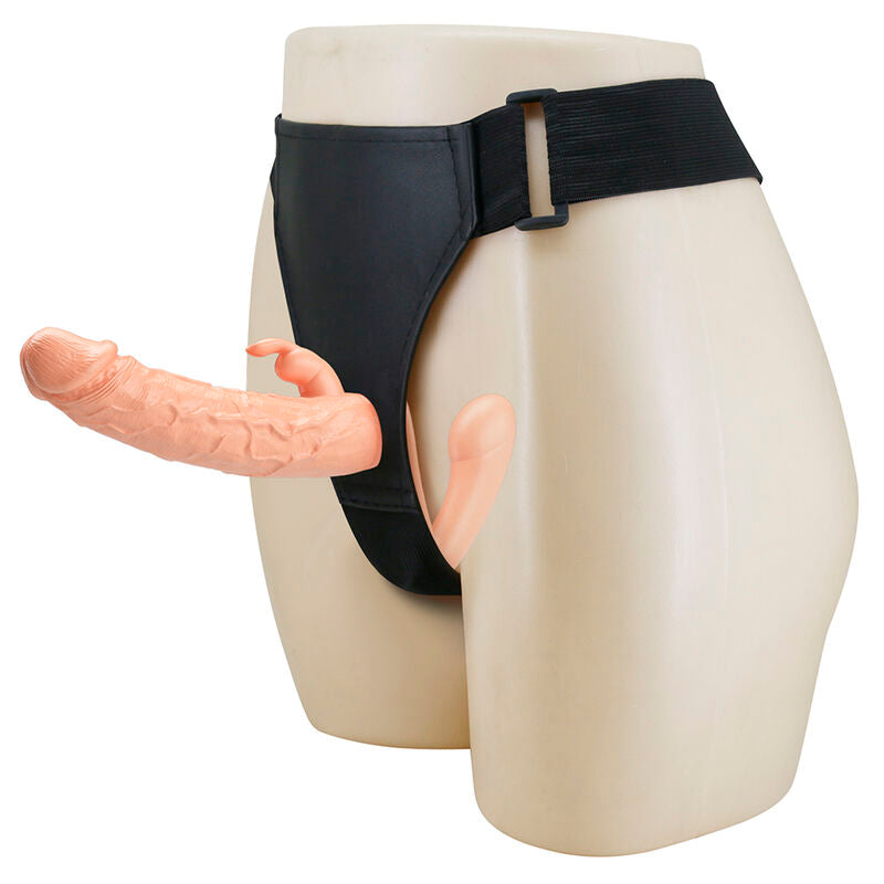 Harness per Doppia Penetrazione con Dildo Cavo in TPE