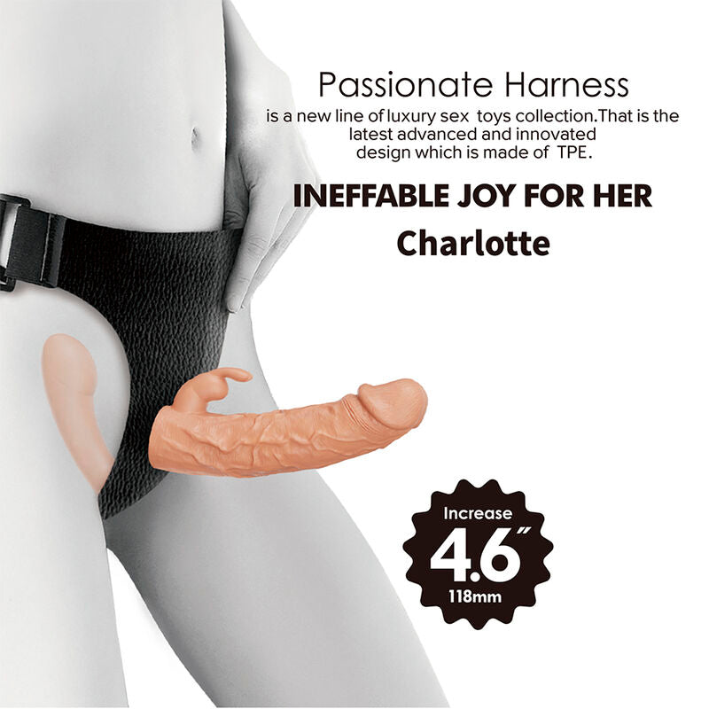 Harness per Doppia Penetrazione con Dildo Cavo in TPE