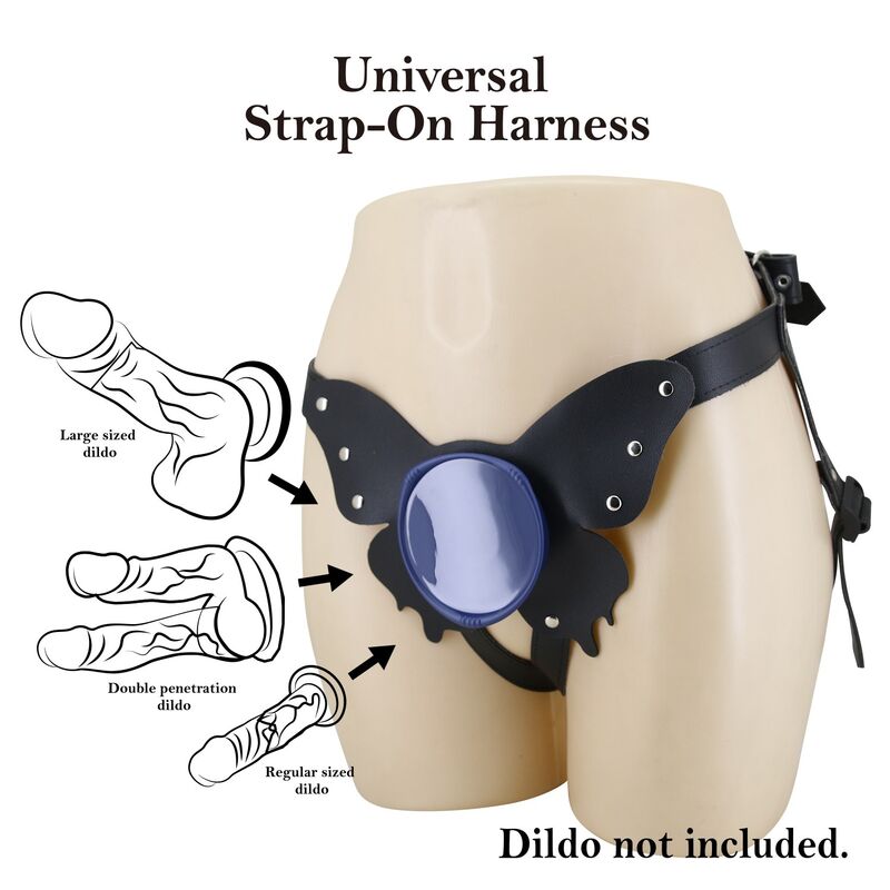 Universal Strap-On Harness Briefs Nero e Blu