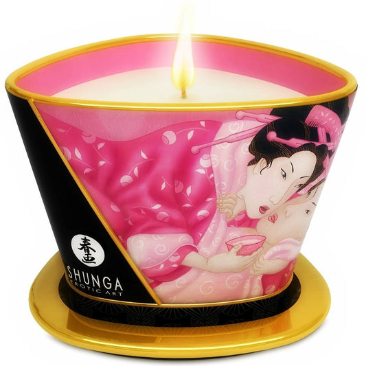 Candela da Massaggio Shunga | Rose afrodisiache (170 ml)