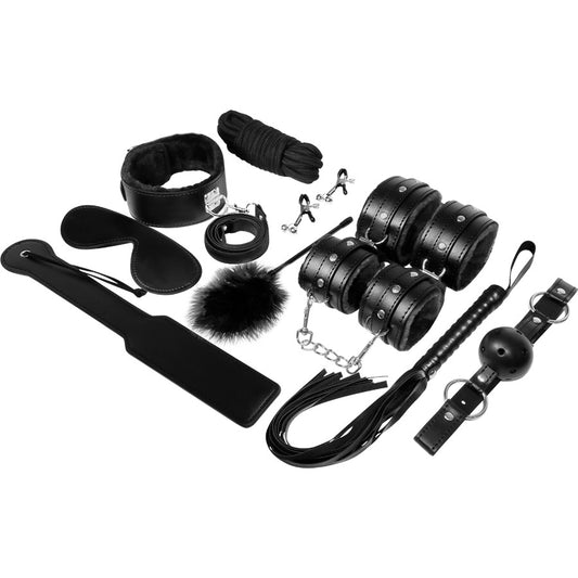 Set Bondage Nero 10 Pezzi